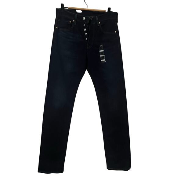 NWT Mens Levi's 501 Original Fit Button Fly Jeans 31x34 Drk Blue - Picture 1 of 5